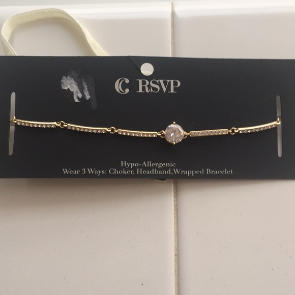 Charming Charlie 3 way rhinestone Choker - Picture 1 of 4